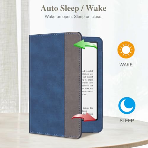 Image of Fintie Case for 7 inch /6.8 inch Kindle Paperwhite(12th /11th Generation-2024 /2021) and Kindle Colorsoft Signature Edition -Slim Foldable Stand Cover Auto Wake /Sleep for Paperwhite 2024, Indigo