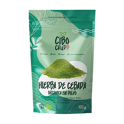 Hierba De Cebada En Polvo Orgánico - 150g. Rico en Clorofila. Fuente de Vitaminas Minerales Potasio Calcio y Hierro. Barley Grass Juice Powder o Green Magma.