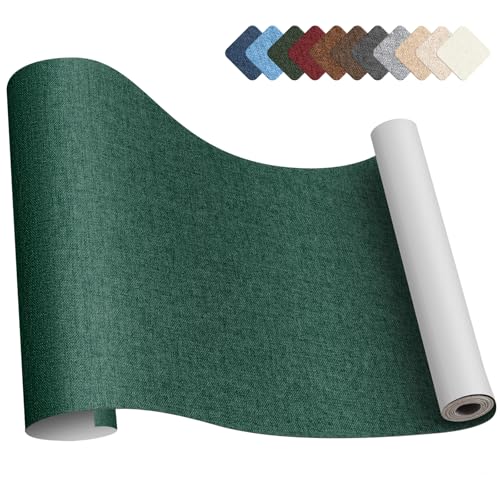 補修テープ 布 40 x 200cm リネン製 補修布シート ソファ 補修シート リネンパッチテープキット、椅子、枕、カーテン用ファブリックパッチテープ 緑