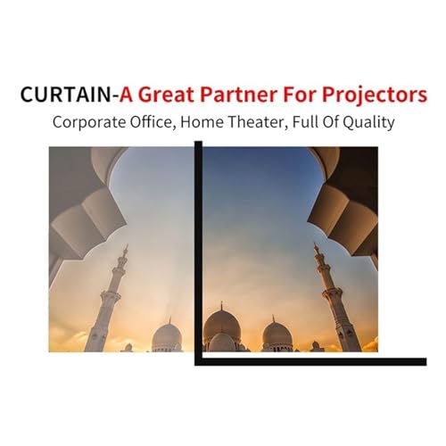 Pantalla portátil plegable para proyector 16:9 blanca miniatura 6