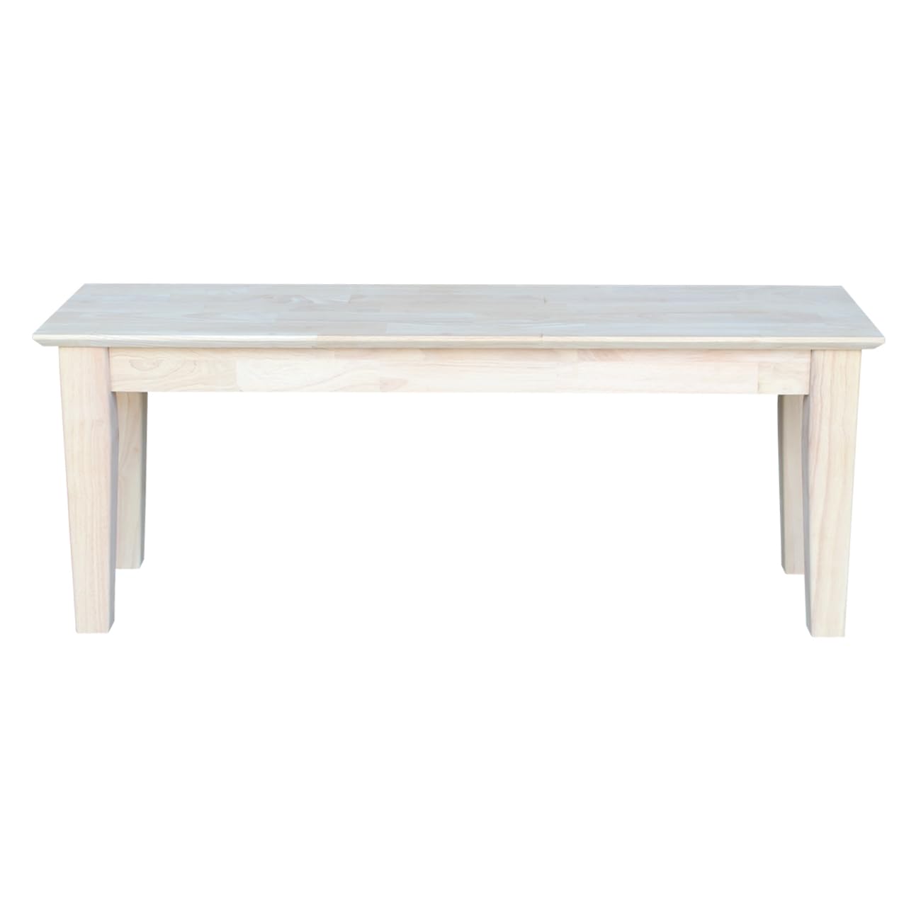 IC International Concepts Farmhouse Solid Wood Bench, 47", Unfinished