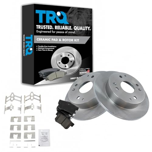 Image of TRQ Rear Brake Pad and Rotor Set Ceramic