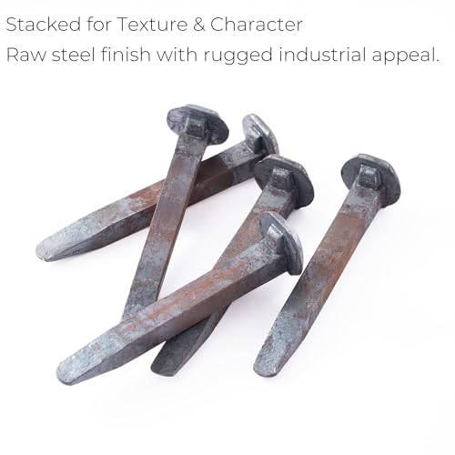 Pointes de chemin de fer 14 cm lot acier pour stock de forge robuste