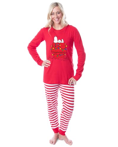 INTIMO Peanuts Doghouse Christmas Tight Fit Cotton Matching Family Pajama Set3
