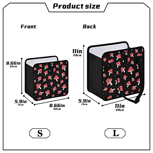 Image of Cute Mushrooms Car Trash Can, Red Dots Foldable Hanging Car Trash Bag, Small Waterproof Car Accessories Garbage Bin (g300885936p857c913s2021)