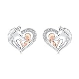 925 Sterling Silver Wolf Stud Earrings for Women Hypoallergenic Wolf Head Ear Studs for Sensitive Ears Wolf Head Animal Stud Earrings for Daughter