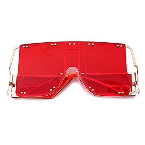 Image of COTIA /Fashion Square Sunglasses Women New Oversized Mirror Men Shades Glasses Luxury Brand Metal Rivet Fashion Female Eyewear