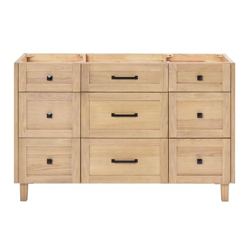 ARIEL Monroe 54-inch Bathroom Vanity Base Cabinet,Solid