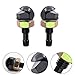 Biqing 2PCS Universal Car Windshield Washer Nozzles, Aluminum Alloy Spray Jet Nozzle Replacement Kit for Most Vehicles (Black)