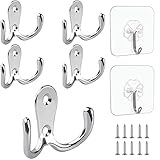 【MEHRERE ANWENDUNGEN】Ordentliches Aussehen mit poliertem Finish, Beschichtet mit einer umweltfreundlichen Beschichtung.Geeignet für Schlafzimmer, Badezimmer, Türen, Schränke, Eingänge und Büros und bietet mehr Platz zum Aufhängen von Gegenständen. Kann Taschen, Mantel, Schlüssel, und mehr aufhängen.