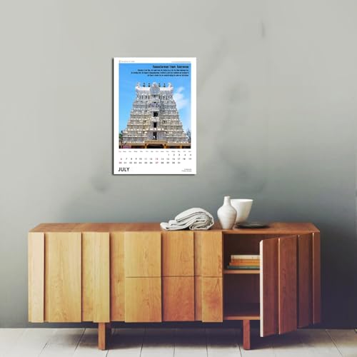 Image of Tallenge - 2024 Wall Calendar - Temples Of India - 12 x 17 Inches for Home & Office (Paper, Wall Calendar)