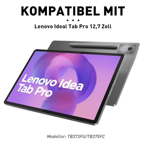 DoohowCase Tastatur mit Hülle für Lenovo Idea Tab Pro 2025 12.7 Zoll, Bluetooth Kabellose Tastatur mit Trackpad… – Ansicht 2