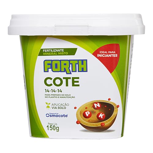 Forth Cote Classic, Fertilizante Encapsulado, NPK 14-14-14, Liberação Lenta, Balde 150g