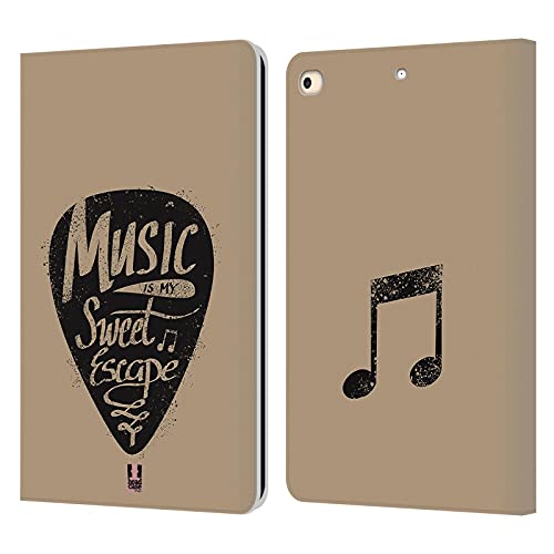 Étui portefeuille iPad 9.7 Head Case avec motif médiator de guitare en cuir pour tablette