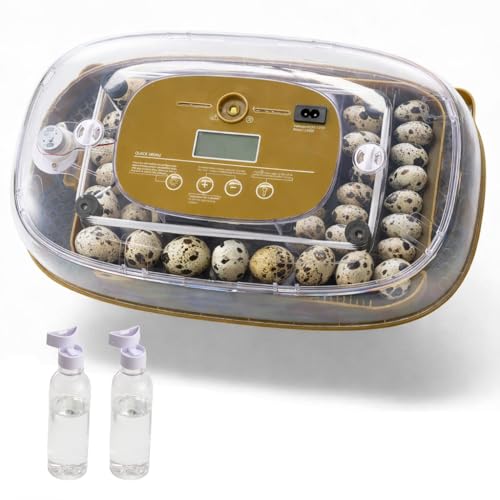 HIRALIY Incubator for Hatching Eggs, 48 Quail Capacity, Chicken & Quail Egg Incubator with Automatic...