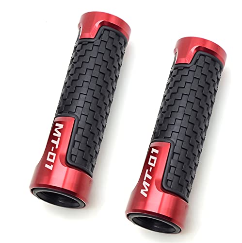 Poignées de guidon de moto rouge pour Yamaha MT01 de 2004 à 2011