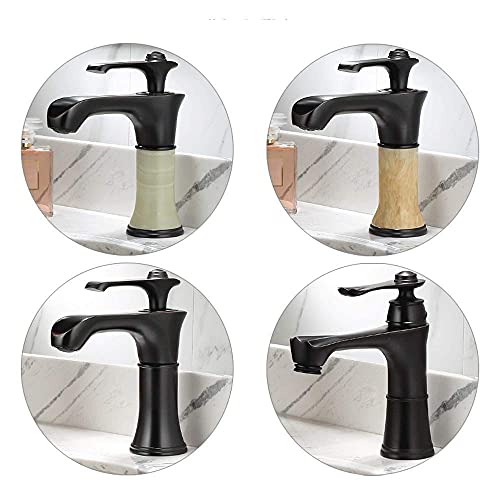 Grifos de lavabo de baño ZXLIHS de bronce frotado con aceite altos y contemporáneos