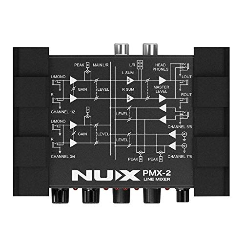 NUX PMX-2 Multi-Channel Mini Mixer 30 USB sound console 6/8input 2outputs volume