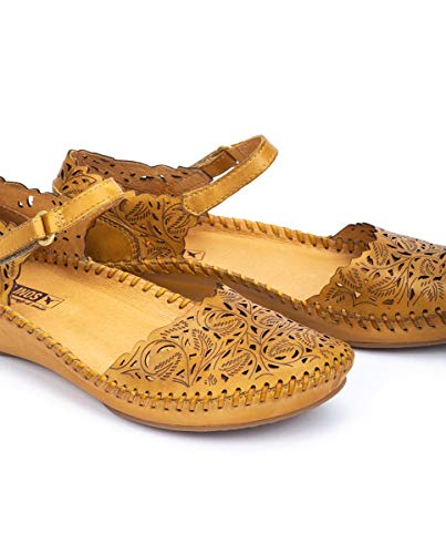 Image of PIKOLINOS P. Vallarta Women's Semi-Open Shoes | Leather | Hook-and-Loop Closure | Mid Heel | Size UK 2-8