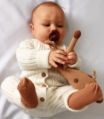 Minora Baby Romper Onesies Long Sleeve Clothing, Baby Essentials Knitted Overalls Outfits for Girl&Boy Clothes, 0-18 Month4