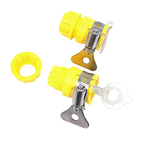 Hsthe Sea 5 Pcs Garden Hose Tap Connector 15-20mm Diameter Universal Tap Adapter Connector Mixer with Universal Adjustment Valve Garden Hose Pipe Joiner Fitting - Image 3