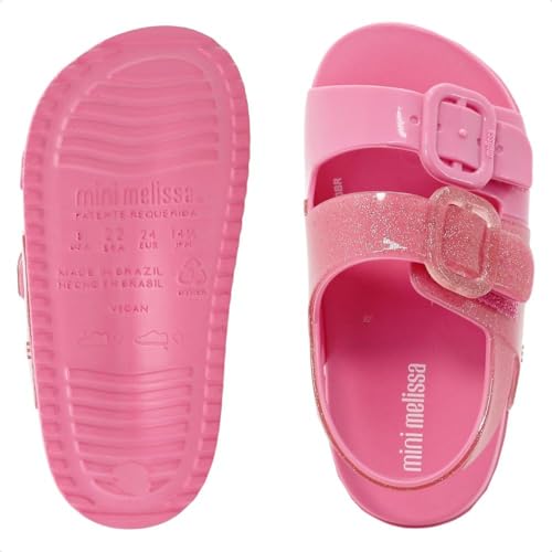 Chinelo Confortável Mini Melissa Cozy Sandal Para Bebe Cor:Rosa;Tamanho:20-21