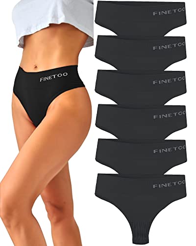 String gainant ventre plat respirant FINETOO lot de 6 sous-vêtements sans couture