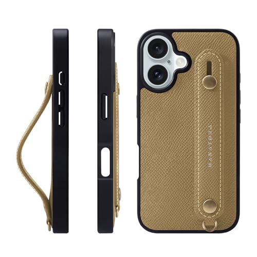 HANATORA for iPhone 16 �P�[�X �{�v �ϏՌ� �w�ʃx���g �X�}�z�P�[�X �X�}�z �X�^���h�@�\ �l�b�N �X�g���b�v �t�� �G���{�X���U�[ �M�t�g �}�O�l�b�g�Ȃ� �O���[�W�� NGH-16-Grege