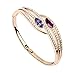 Produktbild Crystals from Swarovski Lila Simulierter Amethyst Armreif 18 kt Rose Vergoldet für Damen 17.5 cm
