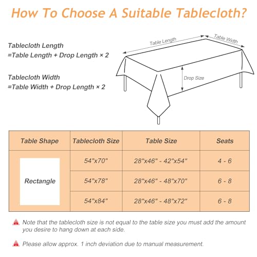 Kaixinbao Waterproof Lace PVC Vinyl Rectangle Tablecloth, 54x78 Inch - image 7