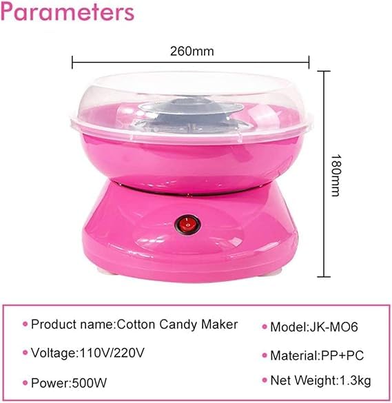 SQUADO Macchina per Zucchero Filato Elettrica Mini – Cotton Candy Machine Retro per Bambini e Famiglia, Facile da Usare, Ideale per Feste, Compleanni e Eventi
