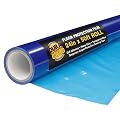 Dura-Gold Floor Protection Film, 24-inch x 50' Roll - Blue Self Adhesive Temporary Floor Covering, Protect Flooring from Foot Traffic, Paint Spills, Dust, Construction Debris, Moving - Hardwood, Tile