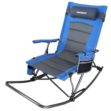 padded camping chair with footrest