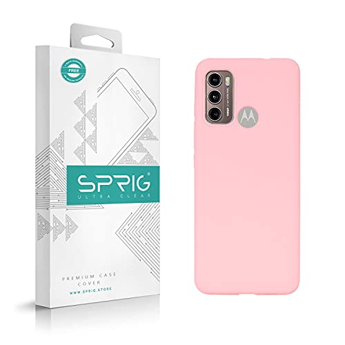 Image of SPRIG Silicone Back Cover Case for Moto G60 (Rose Pink)