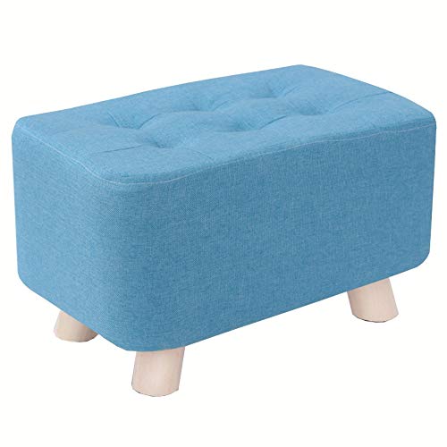 Banc à chaussures en bois massif bleu résistant jusqu'à 150 kg