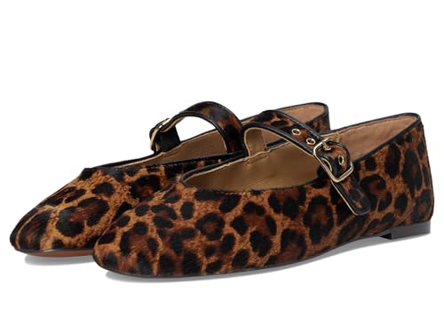 Madewell Womens The Remy Mary Jane Flat in Haircalf Caramel Multi 5.5 Medium