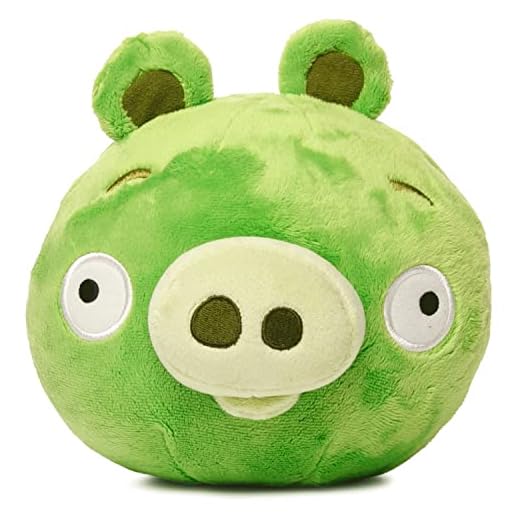 Mighty Mojo Angry Birds - Green Pig - 7 Inch Collectible Plush Doll - Officially Licensed - Super Soft, Cuddly Doll for Kids and Adults - Original Series