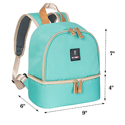 Breast Pump Bag Backpack - Cooler and Moistureproof Bag Double Layer for Mother Baby Bottle Breast Milk Pump Outdoor Working Backpack (Green)