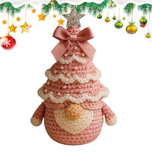 Kit de crochet pour adultes débutants ensemble fil facile pour nain de Noël