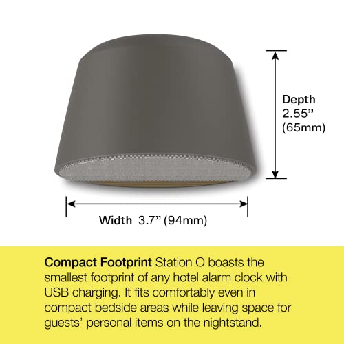 Nonstop Alarm Clock And Charging Station. 2X Usb Outlets And Dimmable Display. Backed By Award Winning Design. Dark Wood - Featured In Hotels Across The United States. #TOP3