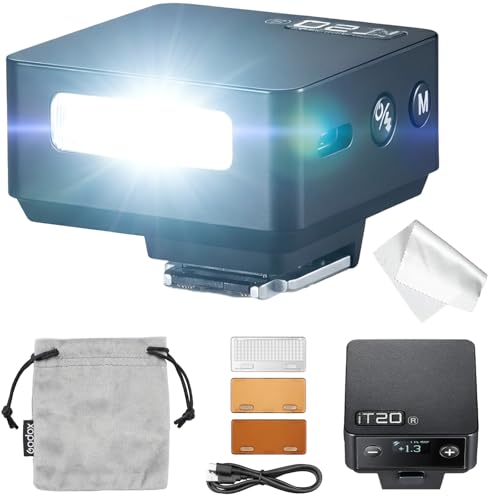 Godox IT20 R IT20R for Ricoh GR III IIIX IIIX HDF GODOX IT20 Mini TTL Flash for Ricoh GR3 3X 3X HDF 700+ Pops 1.5S Recycling Ultra Compact USB-C Rechargeable Battery Magnetic Color Filter