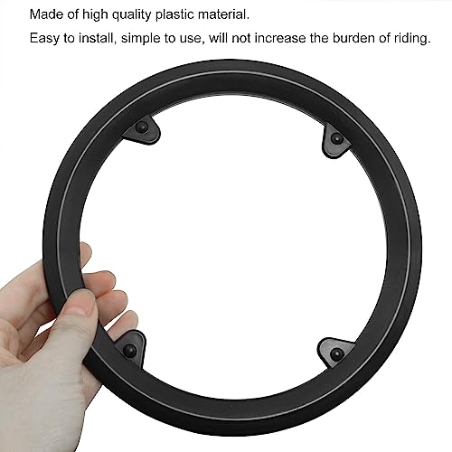 Cubrecadenas para Bicicleta LUORNG 2PCS Protección para Plato con 4 Orificios Plástico Color Negro miniatura 3