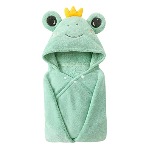 Moorfowl Shark Hooded Bath Towel Poncho For Kids Ultra Soft Baby Bath Towel Wrap Absorbent Toddler Bathrobe Towel Hooded Blanket Newborn Shower Gifts For Baby Boys Girls-28" X 55" (Green) #TOP12