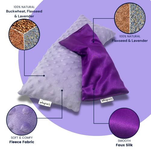 Microwavable Heat Pad & Eye Pillow - Gift Set - Lavender Scented Eye Pillow & Microwave Heating Pad Great Gifts For Women, Mom To Be Gift- Aromatherapy Sleeping Eye Mask For Yoga Headache Pain Relief #TOP6