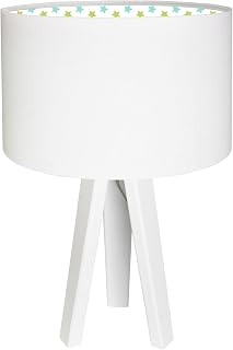 2C737D7A25 Allison - Lámpara decorativa para habitación infantil (E27, hasta 60 W), color blanco, verde y azul, Blanco, verde, azul, Tischleuchte, E27 230.00volts
