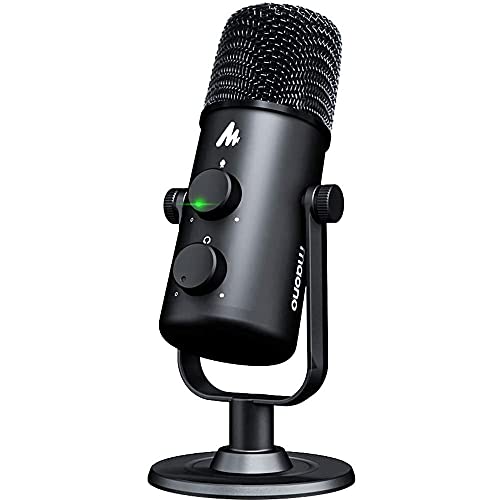 USB Microphone for Computer, MAONO Cardioid Condenser PC Mic with Mute, Headphone Output, Mic Gain and Volume Control for Studio Recording, Streaming, Podcasting, Twitch, YouTube, Discord(AU-903)