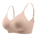 TUOZONE Push Up Bras for Women Wireless Bra Jelly Soft Support Seamless Comfortable Wire Free Bralette Small to Plus Size XXL Nude