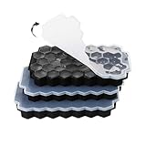 Eiswürfelform Silikon Eiswürfel Form 3er Pack 37-Fach mit Deckel ice cube tray BPA-freie Eiswürfelbehälter für Bier Cocktails Whisky