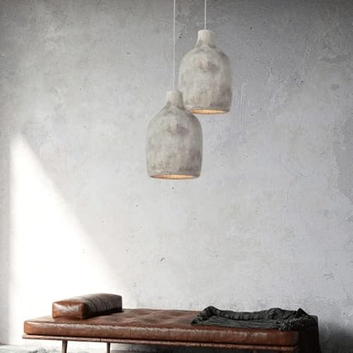 Chandelier cuisine rétro en béton et résine résolvant le manque de style