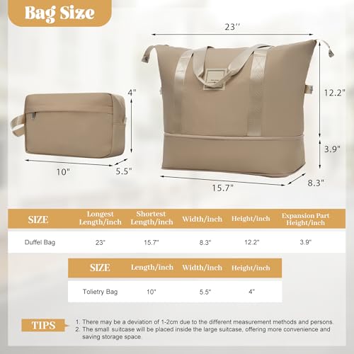 Image of 6 Pcs ABS Hardshell Luggage Set Spinner Wheel Suitcase Suitcase Khaki